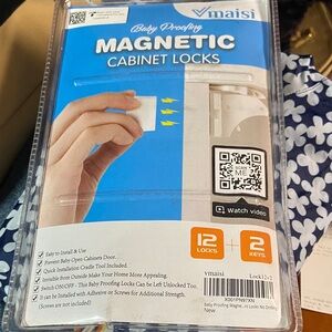 Baby Proofing Magnetic Cabinet Locks - White